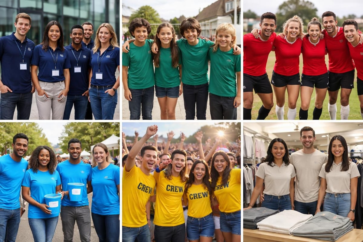 Different sectors using custom t-shirts