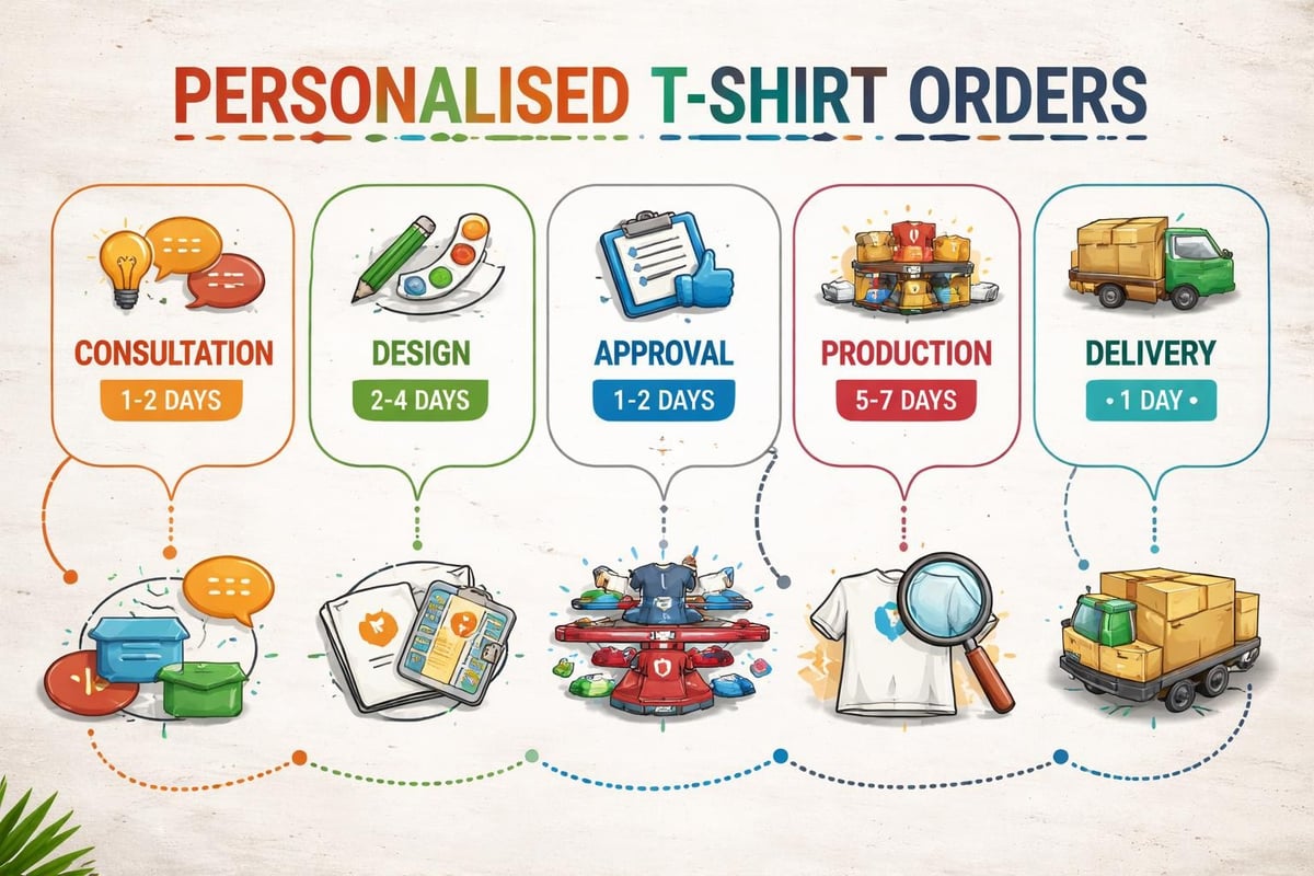 Custom t-shirt production timeline