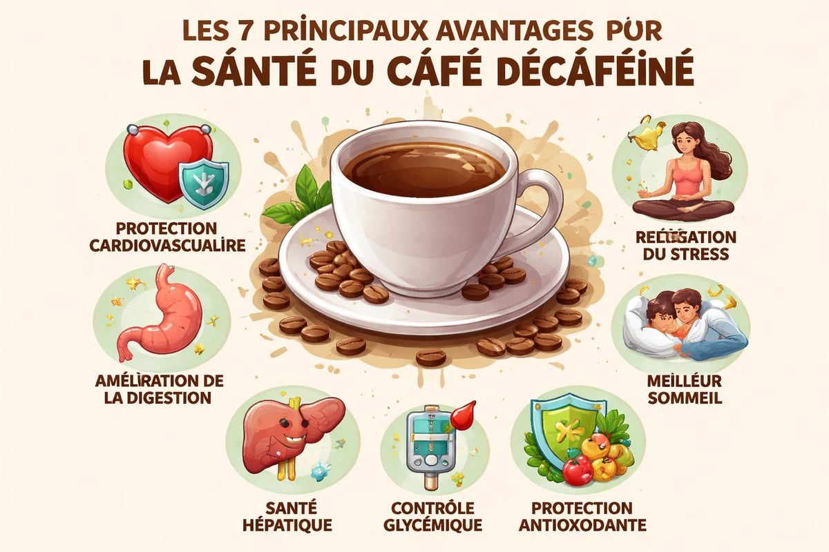 Bienfaits santé du café décaféiné