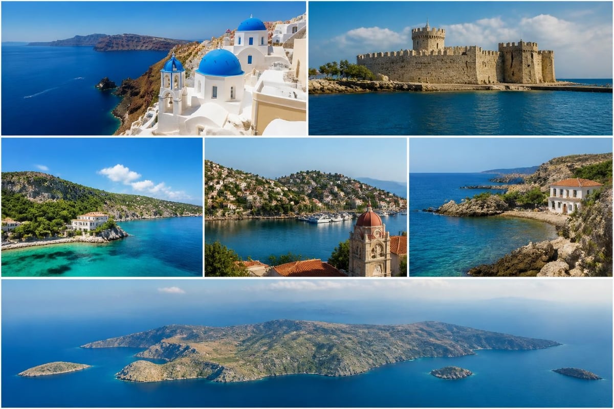Grecian islands archipelago groups