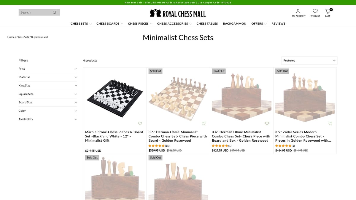 Top 8 Chess Set Picks For Every Player In 2026 - Minimalist Chess Set – Royal Chess Mall
