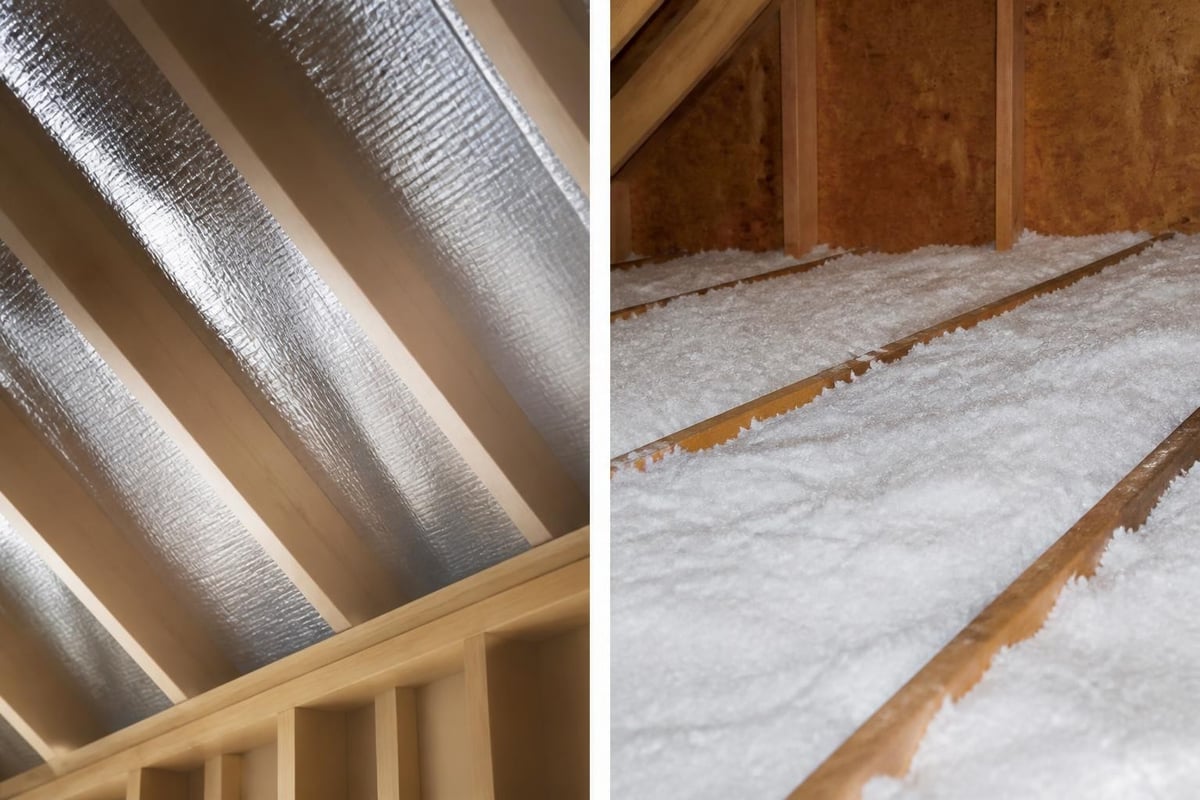 Reflective foil insulation mechanism