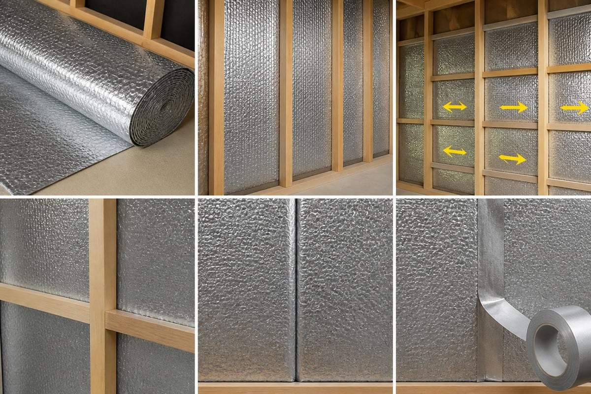 Proper bubble wrap installation