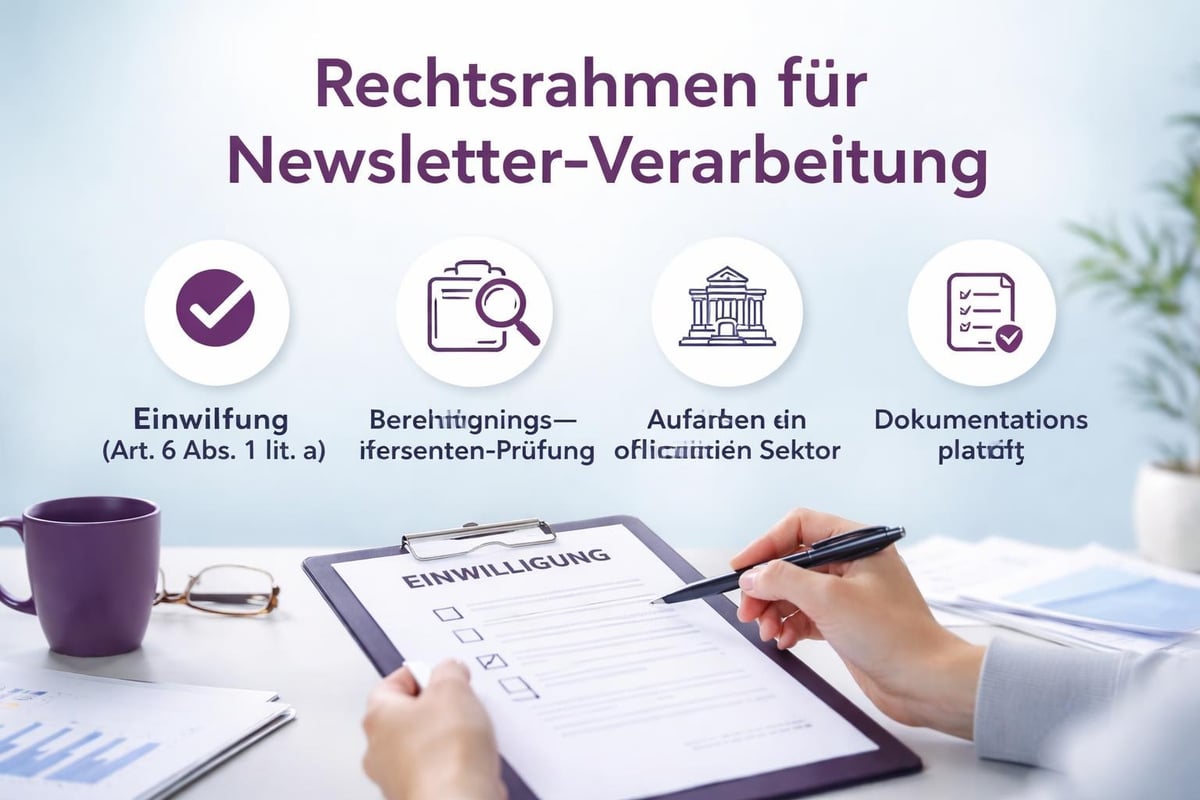 DSGVO Rechtsgrundlagen f&uuml;r Newsletter
