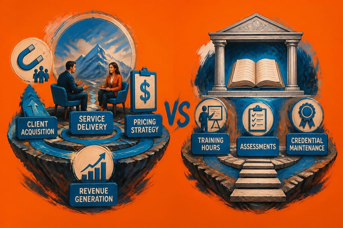 Business plan components versus certification components
