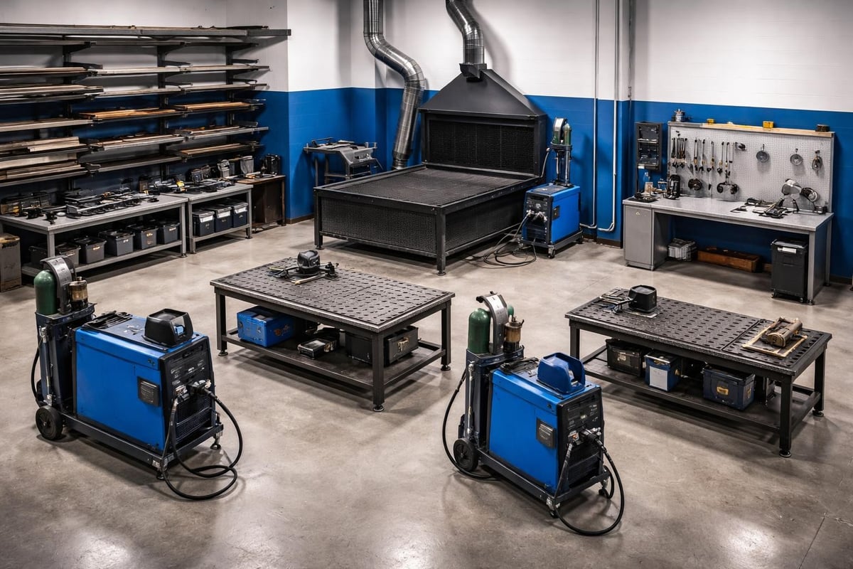 Shop welding equipment layout