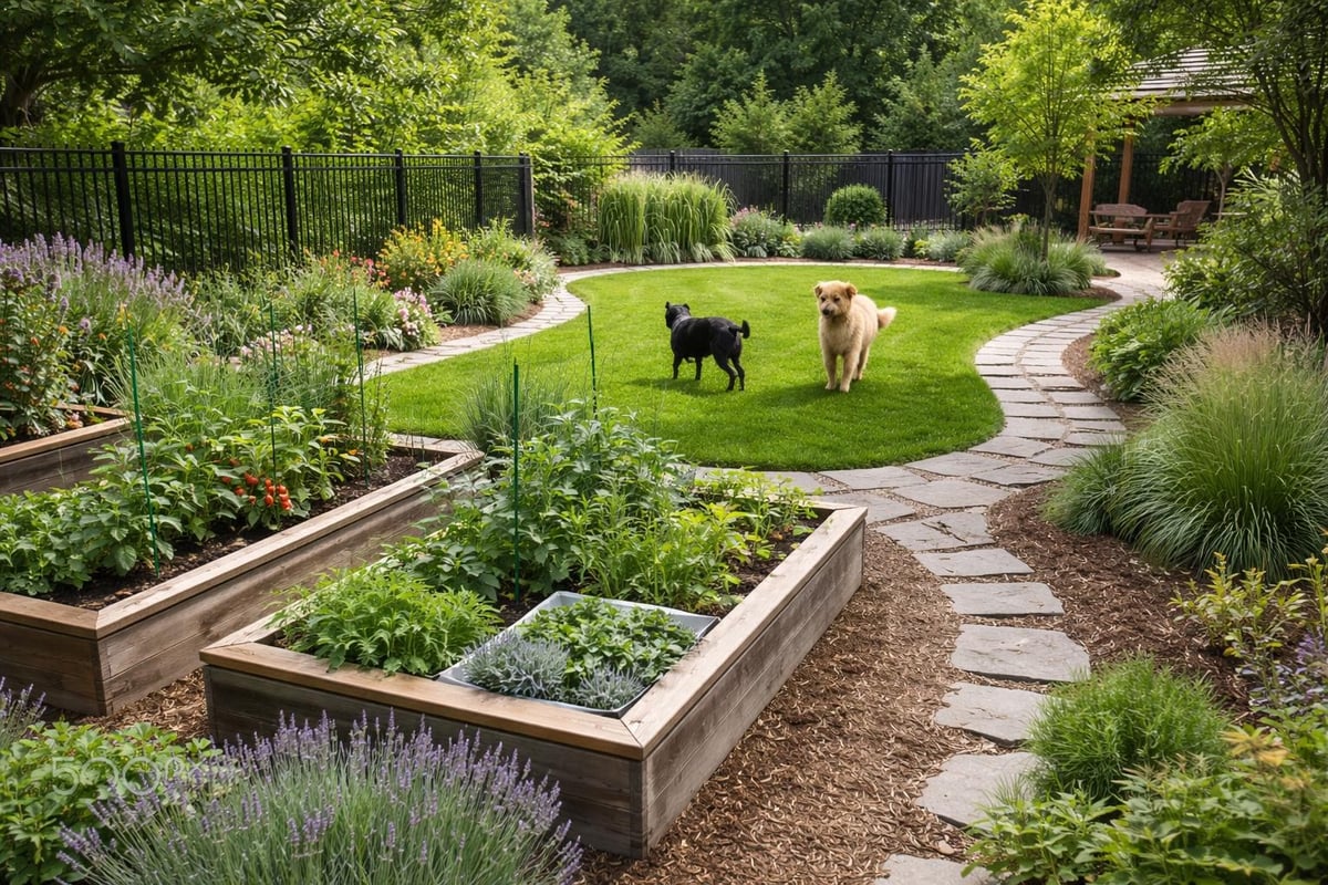Pet garden layout