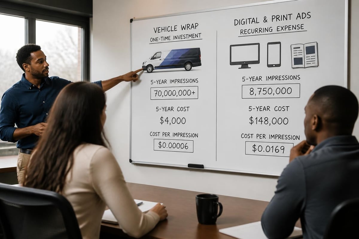 Vehicle branding ROI calculation