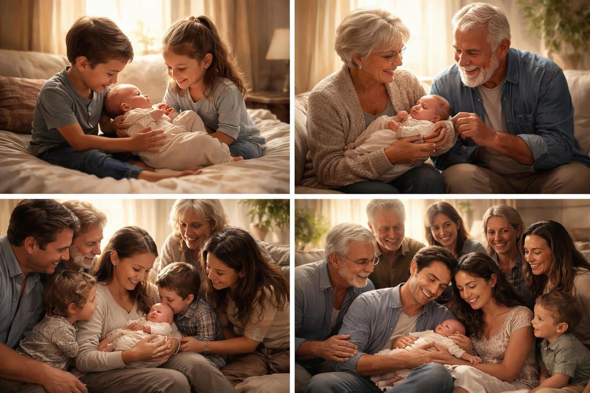Multi-generational family photography