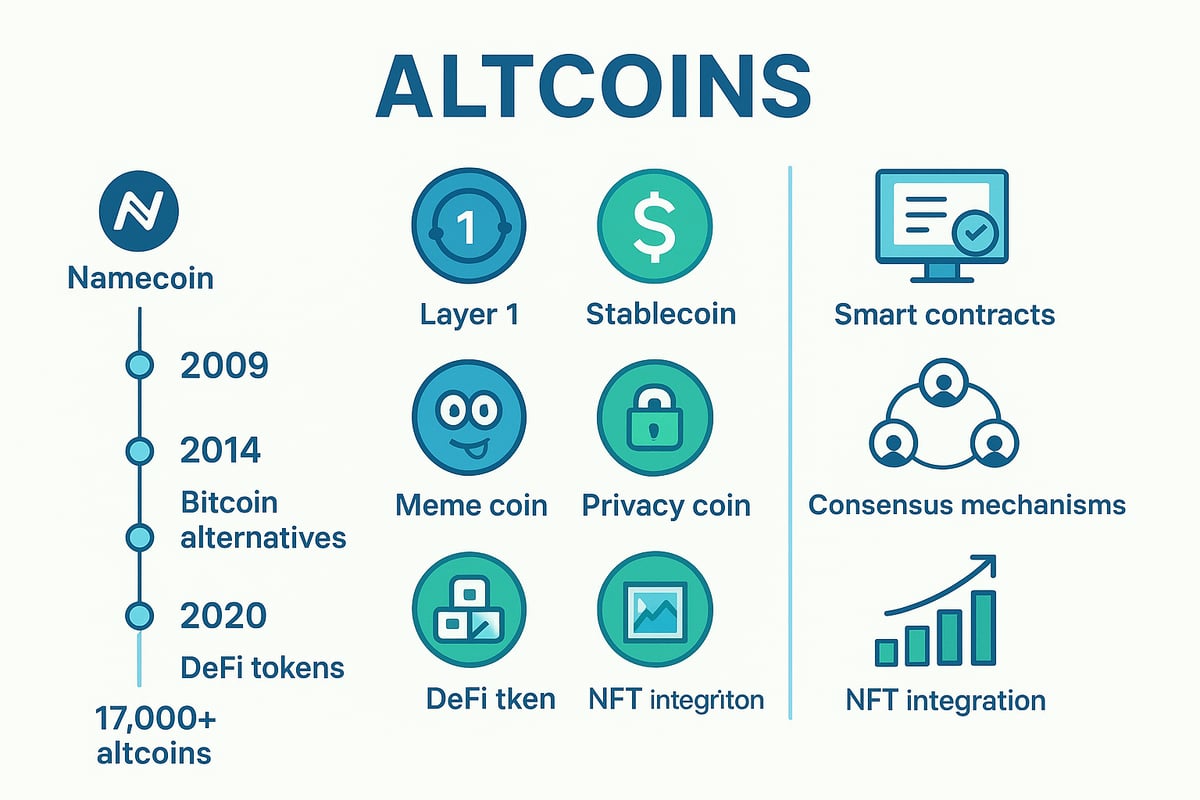 Wat zijn Altcoins? Definitie en Ontwikkeling