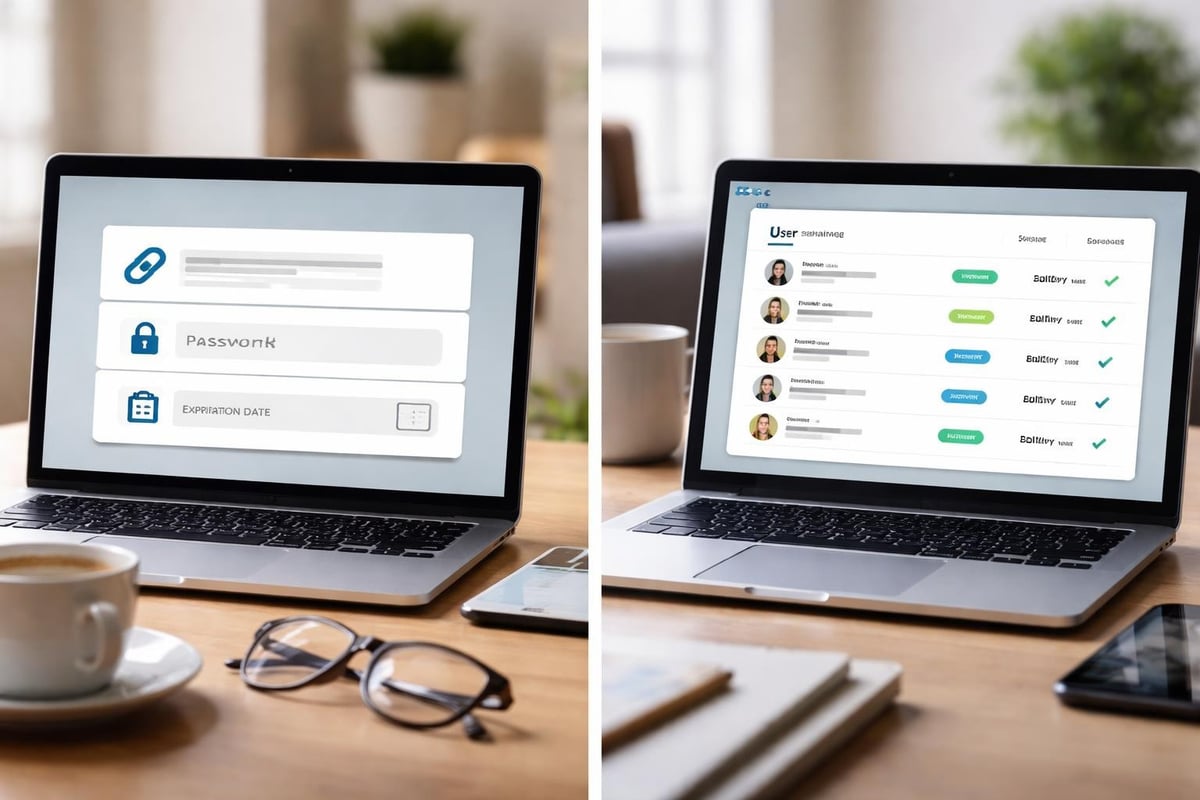 Link-Freigabe versus Benutzer-Freigabe
