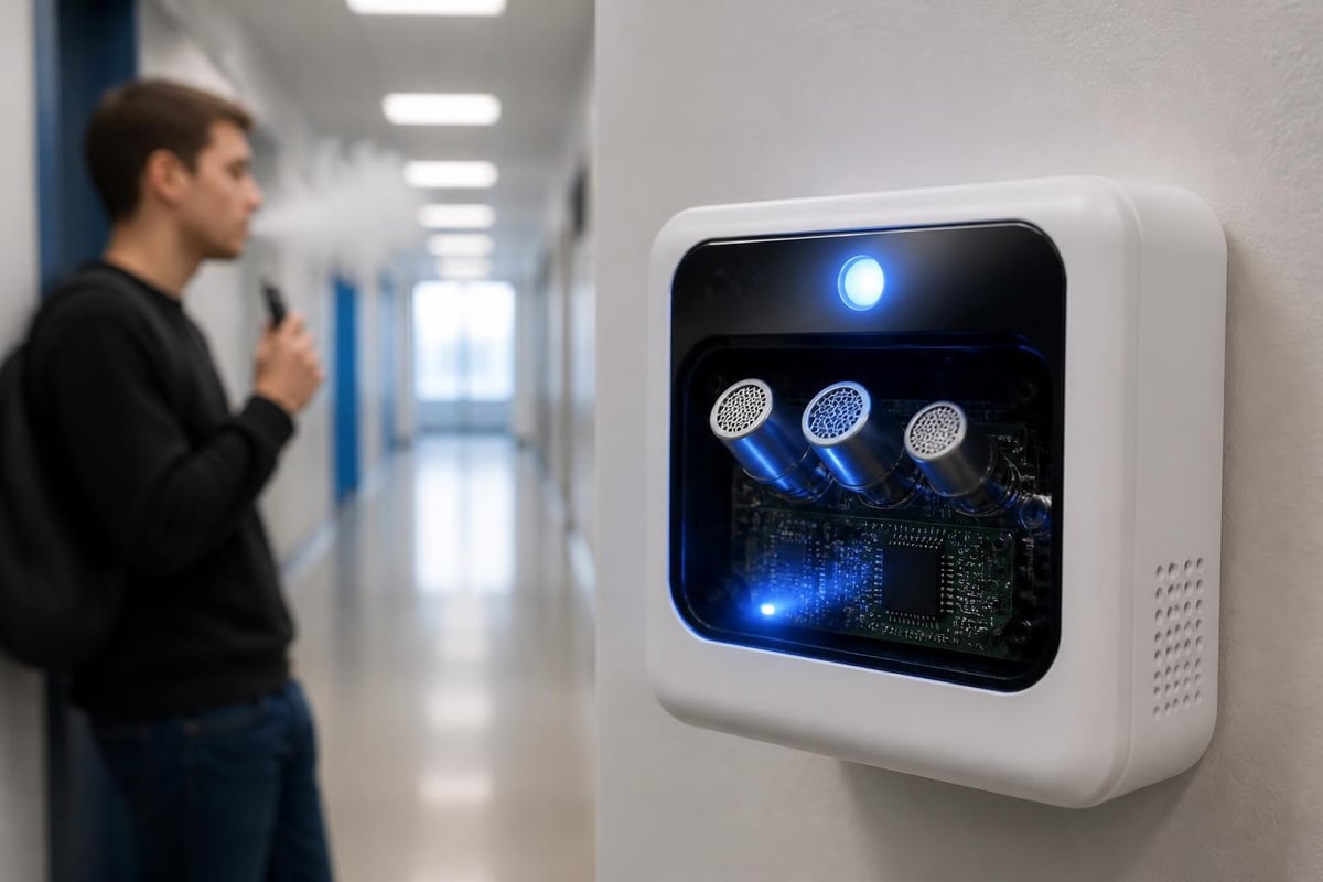 Vape detection sensor technology layers