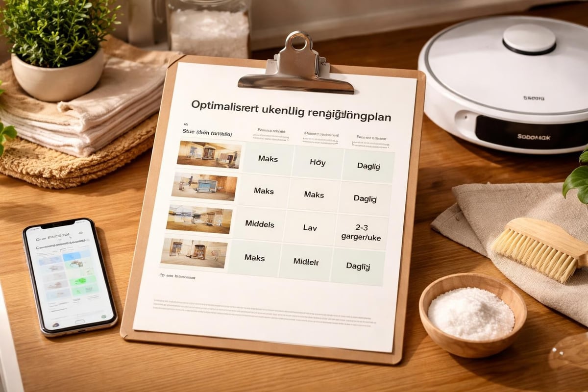 Rengjøringsplan oversikt