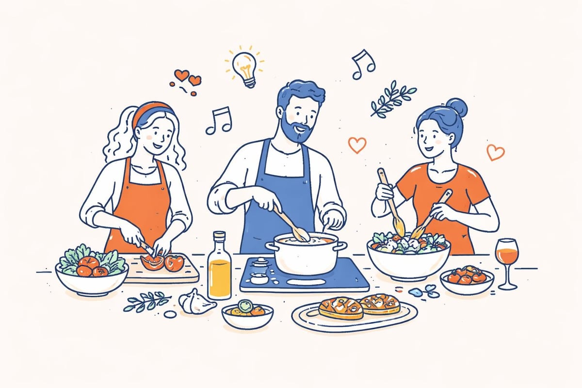 Gemeinsames Kochen Teamwork