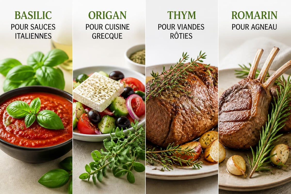 Herbes méditerranéennes en cuisine