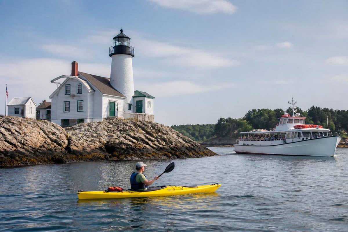 Island lighthouse access