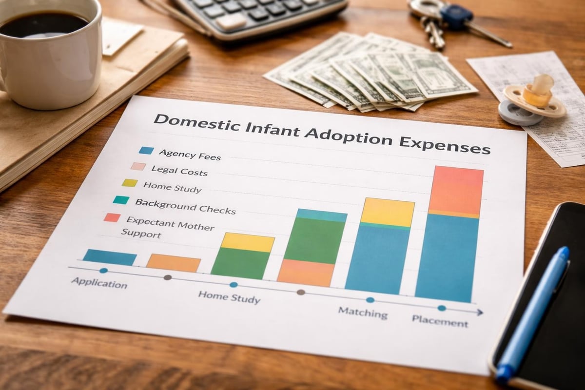 Domestic infant adoption cost categories