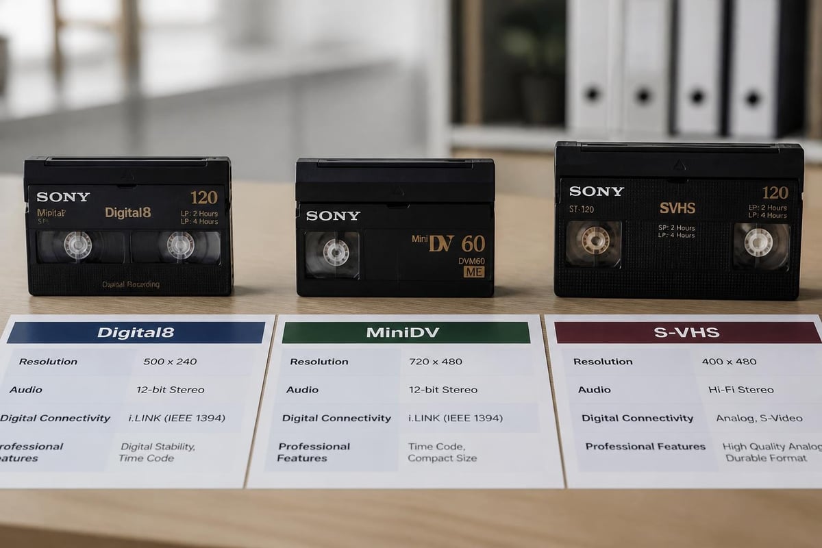Sony digital video formats comparison