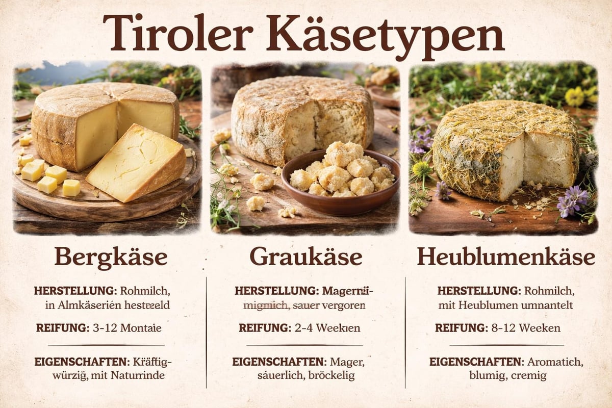 Tiroler Käsesorten im Überblick
