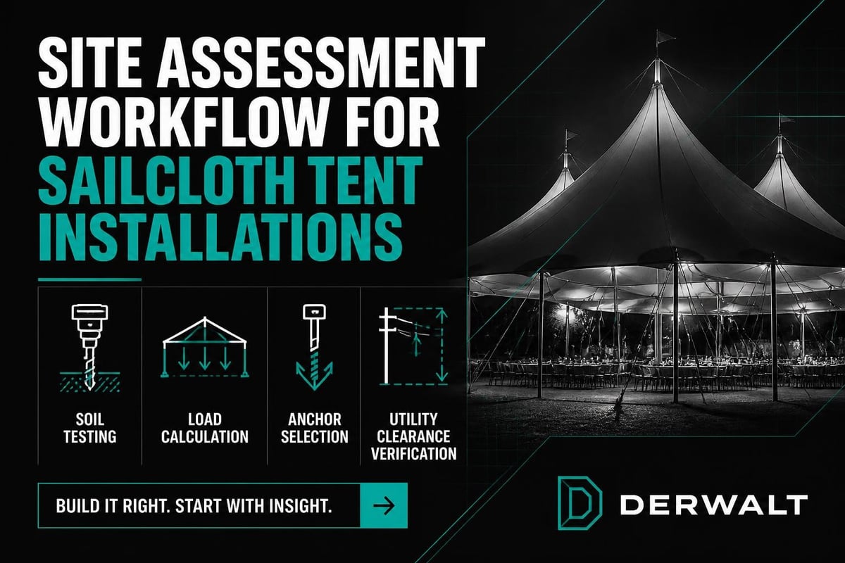 Sailcloth tent foundation planning