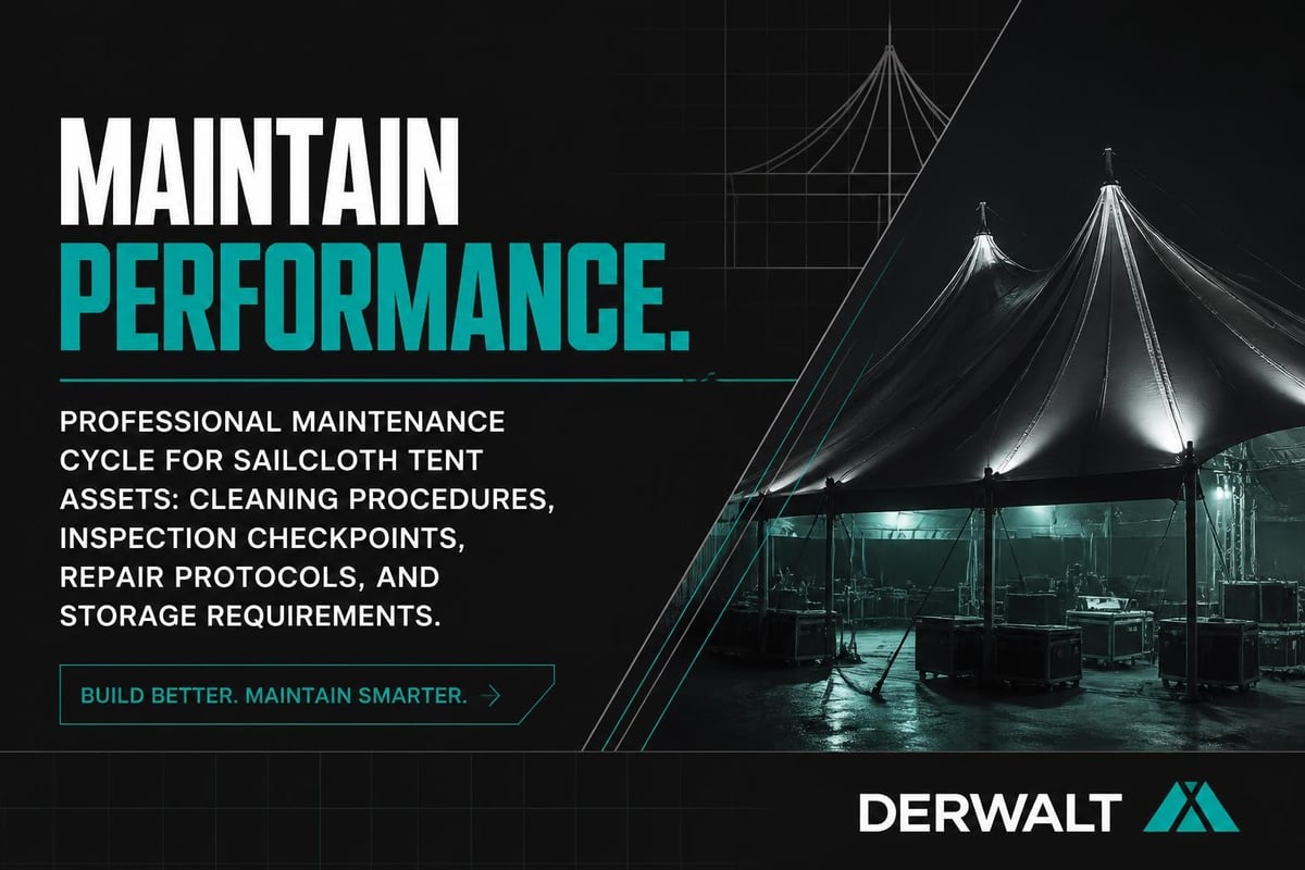 Sailcloth tent maintenance workflow