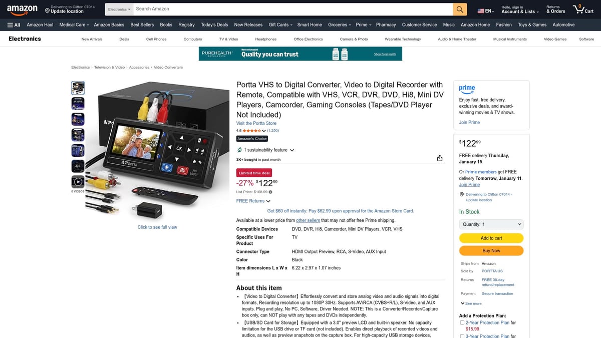 6 Smart Ways to Convert VHS to USB Stick in 2026 - Portta VHS to Digital Converter