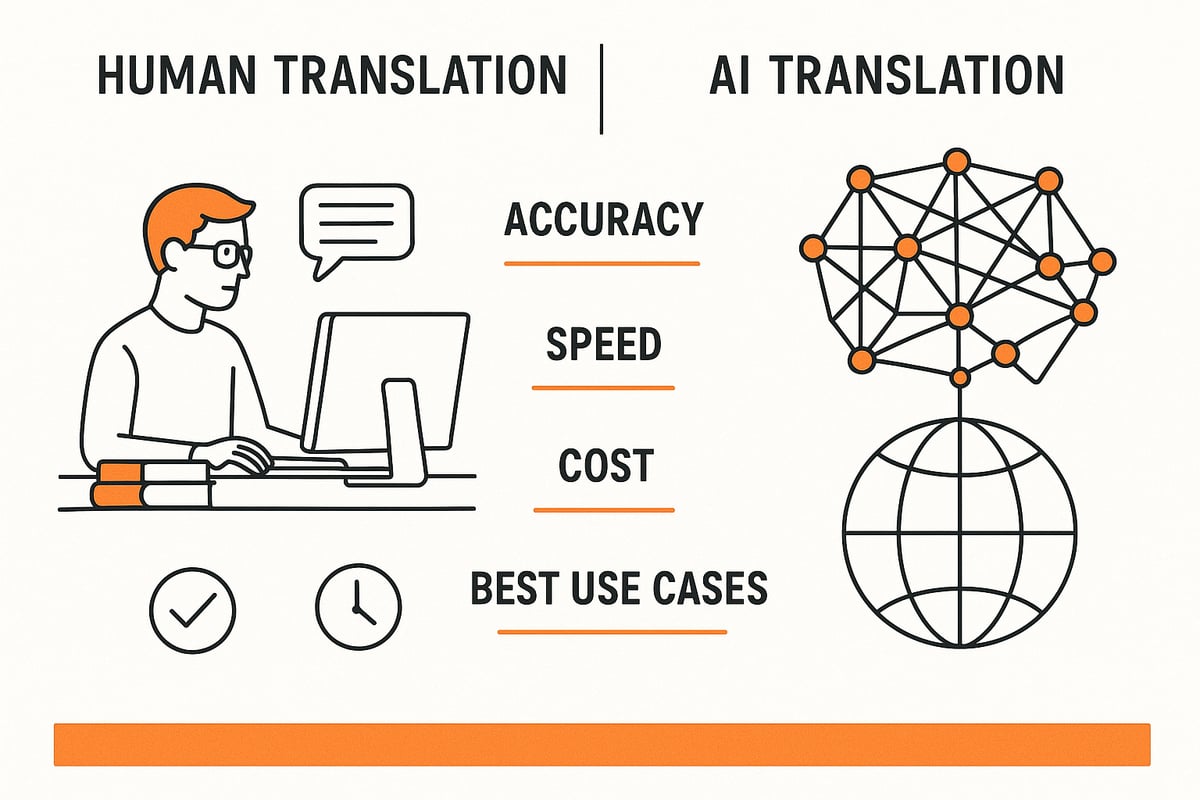 Human vs. AI Translation: Accuracy, Speed, and Use Cases