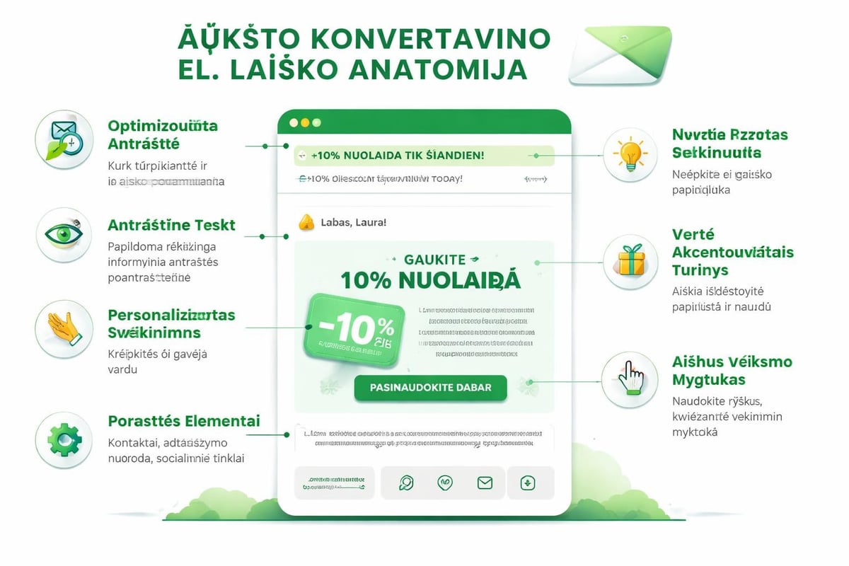 El. laiško struktūra