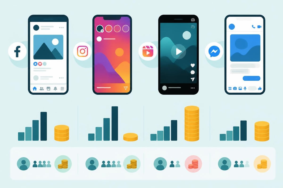 Meta Ads placements comparison