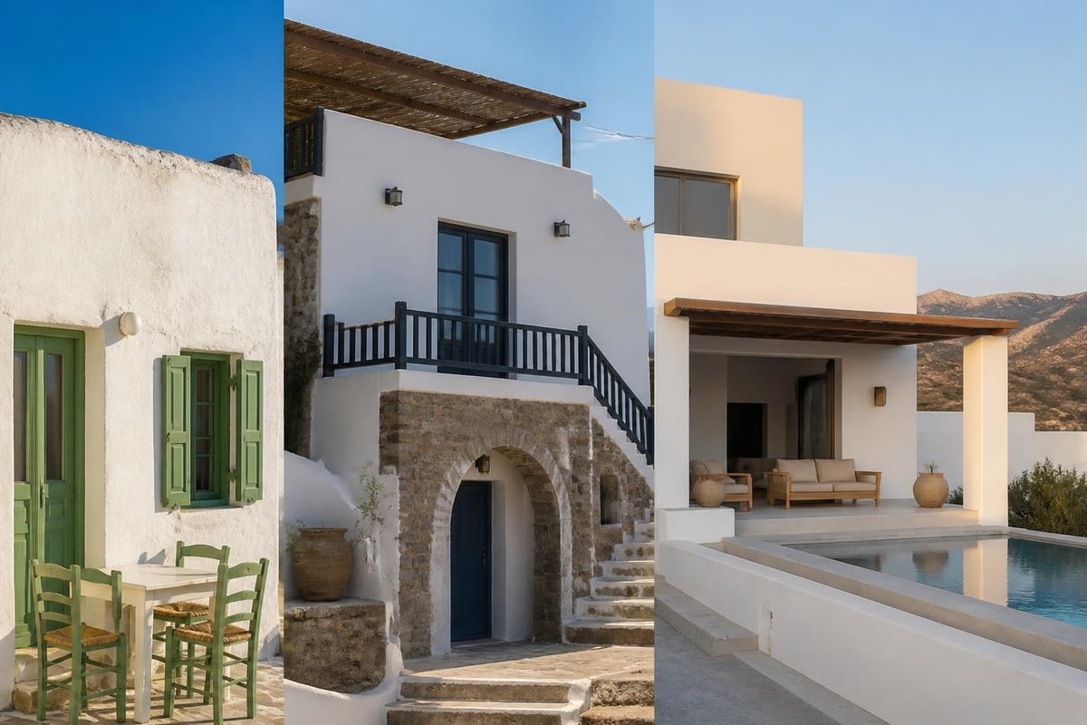 Folegandros accommodation types