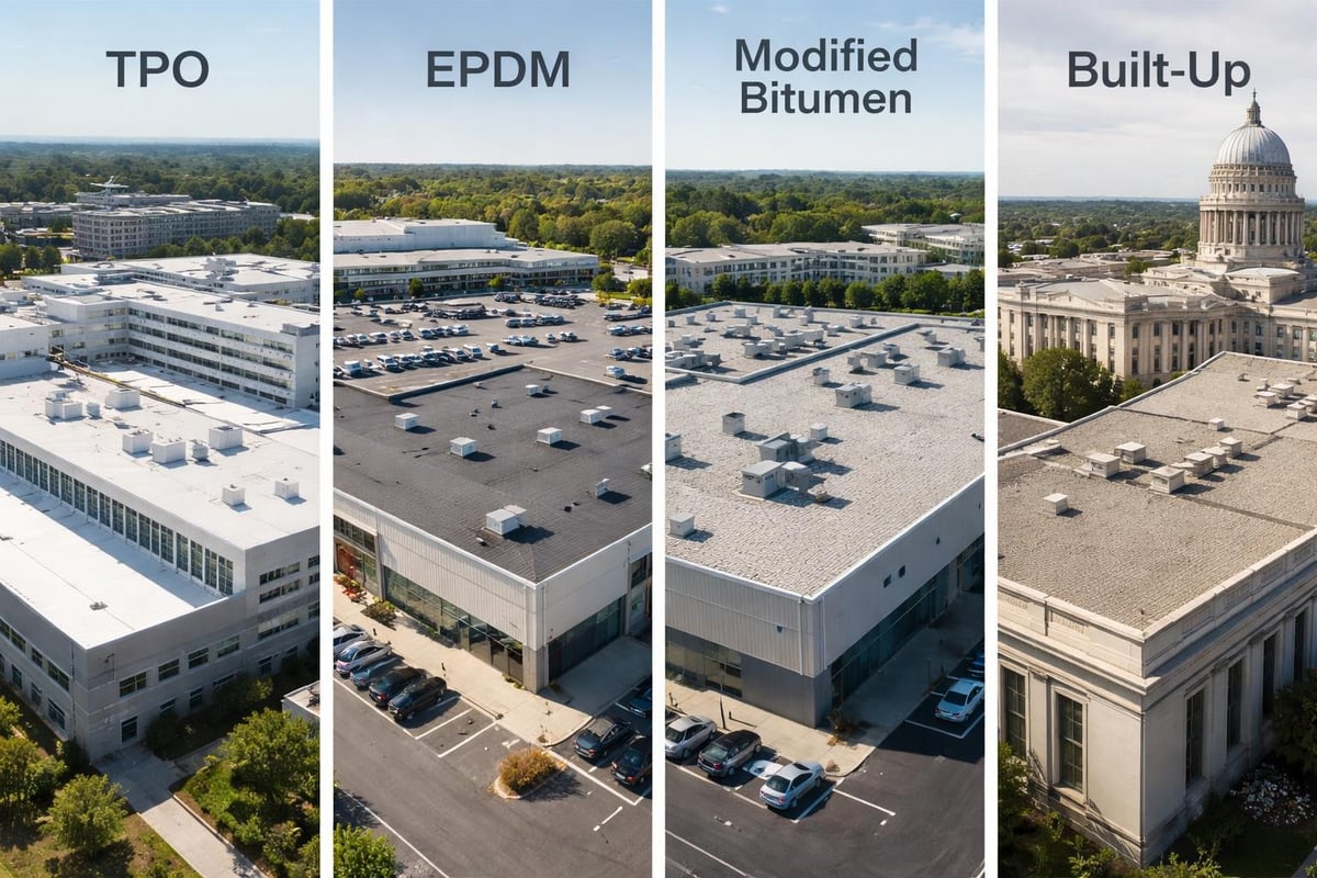 Commercial flat roofing system comparison