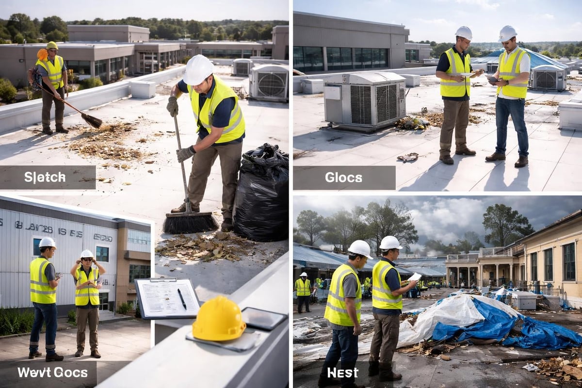 Commercial roof maintenance program