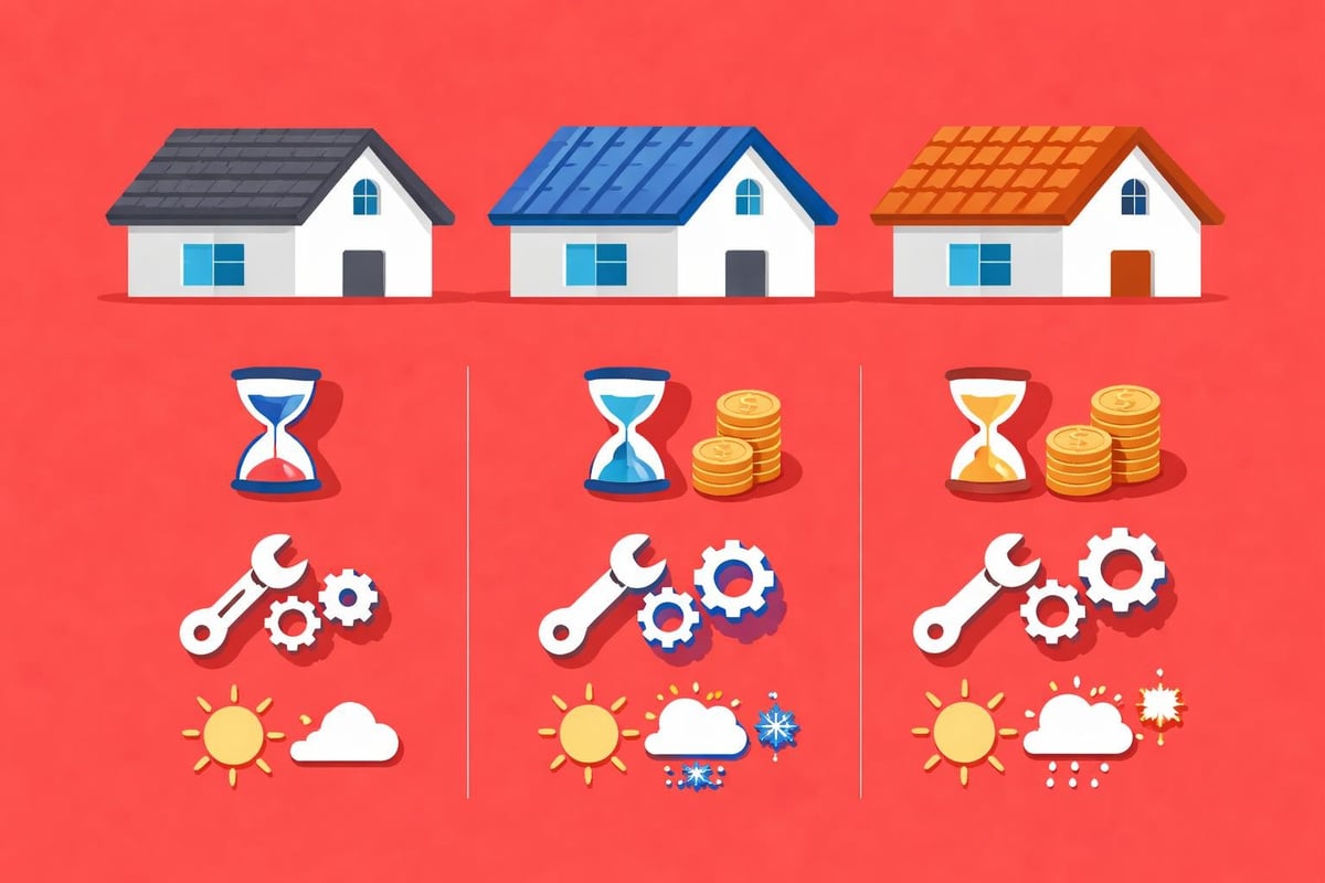 Residential roofing material comparison