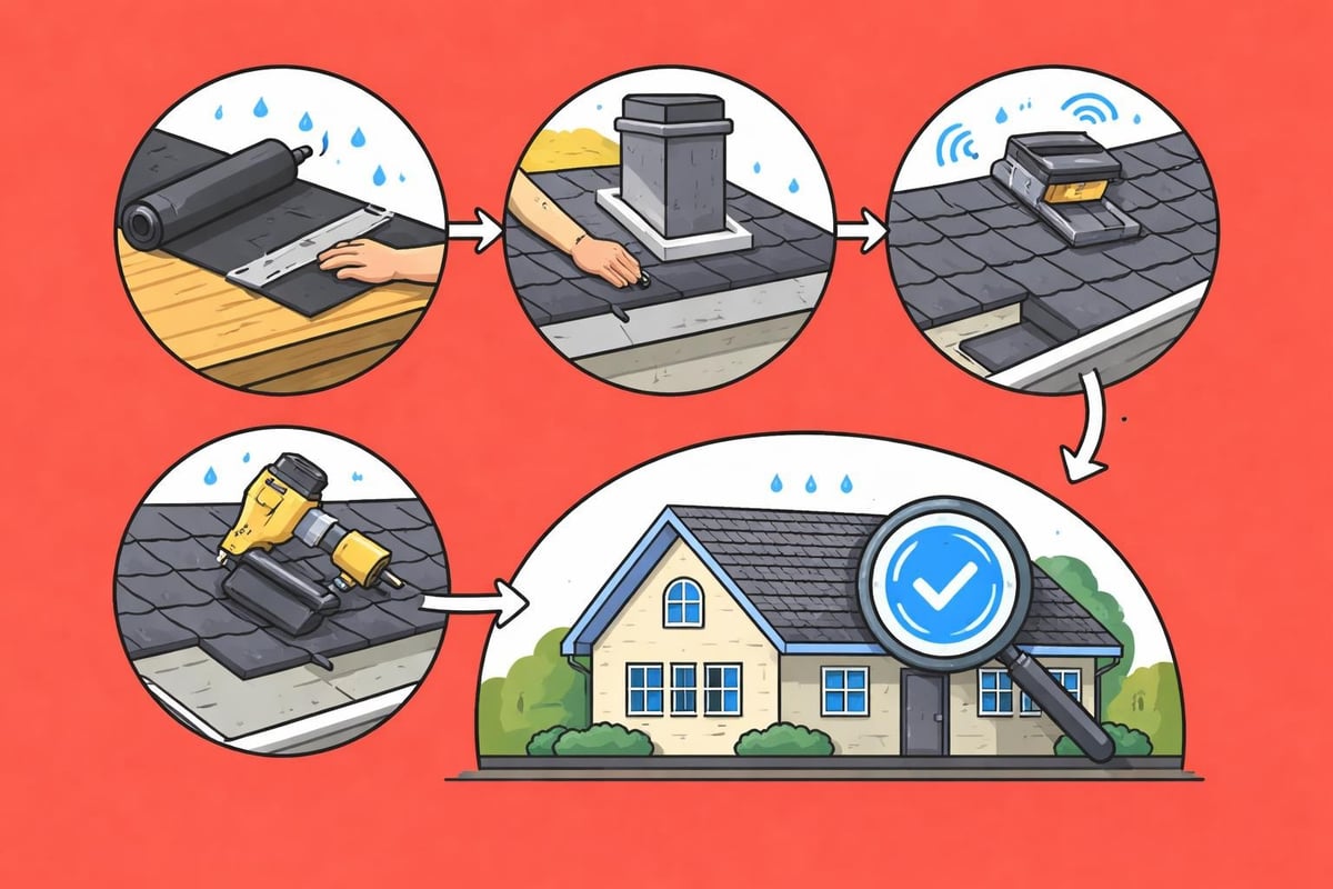 Roofing installation process steps