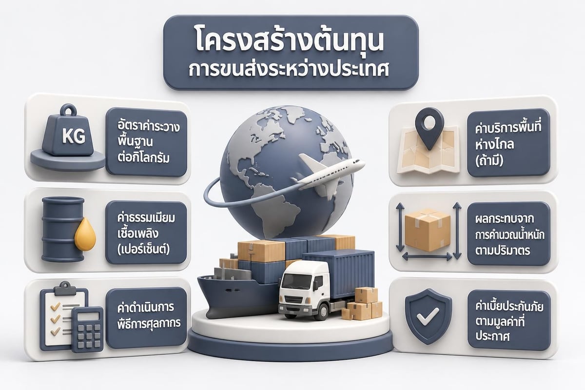 Shipping cost factors breakdown