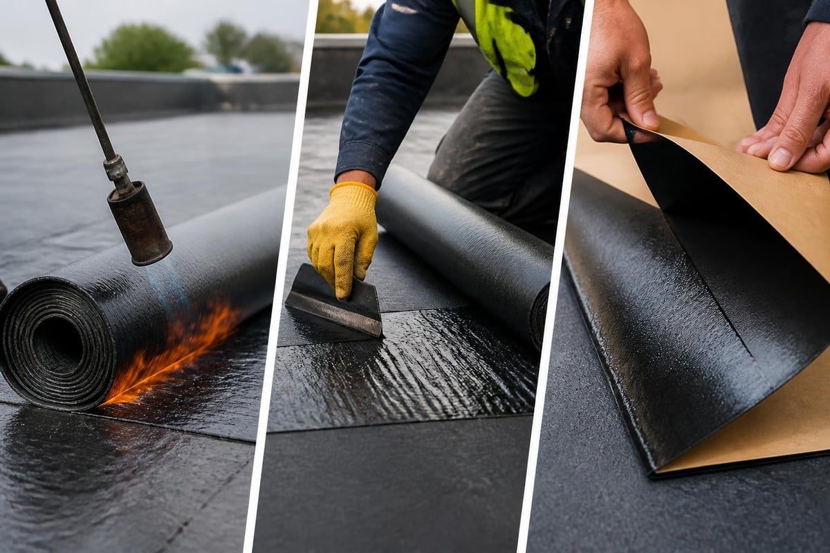 Modified bitumen installation methods