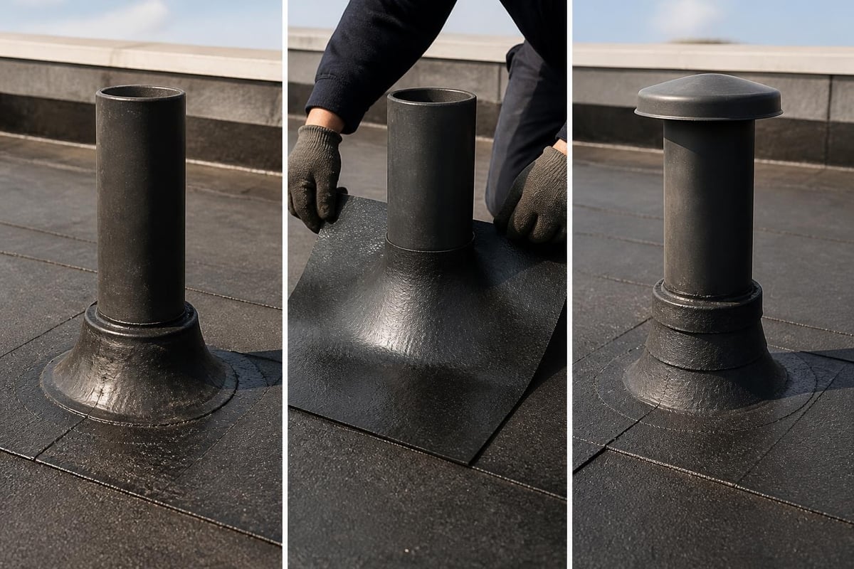 Roof penetration flashing details