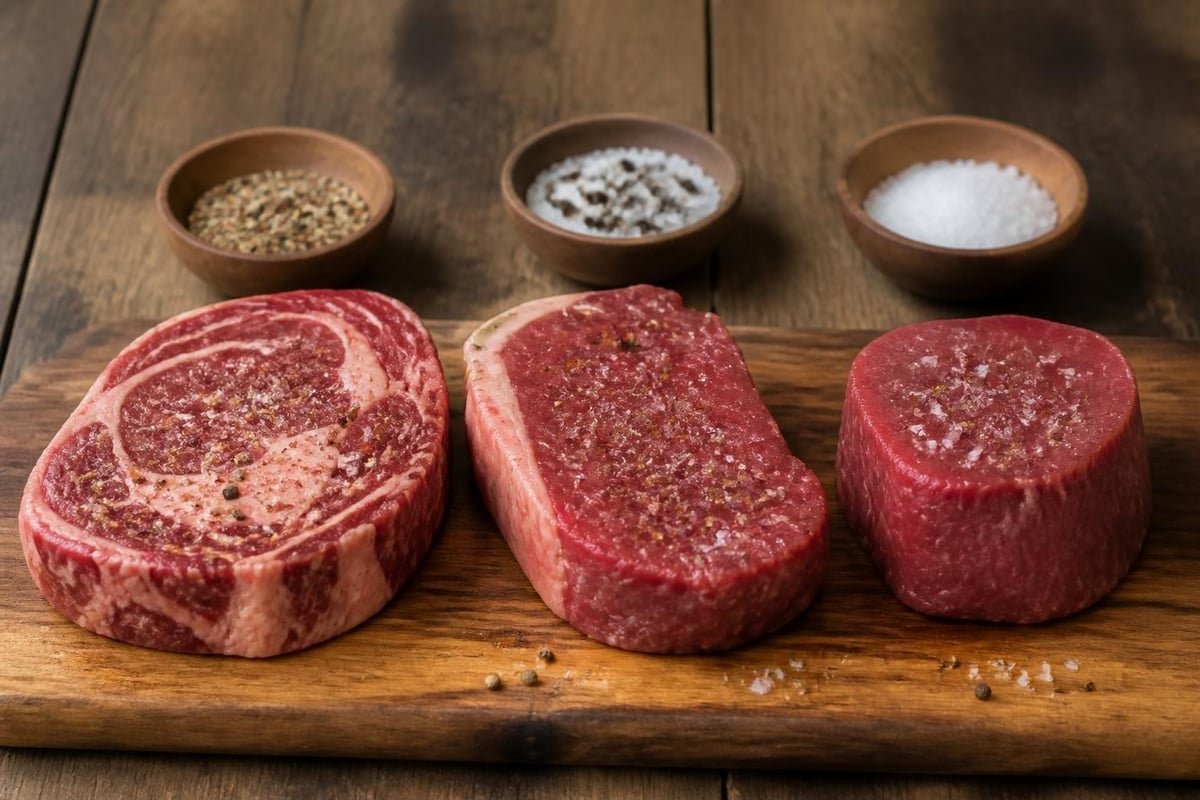 Steak cuts and seasoning pairing