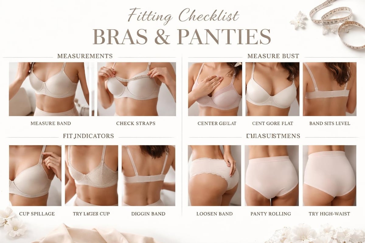 Proper bra and panty fitting guide