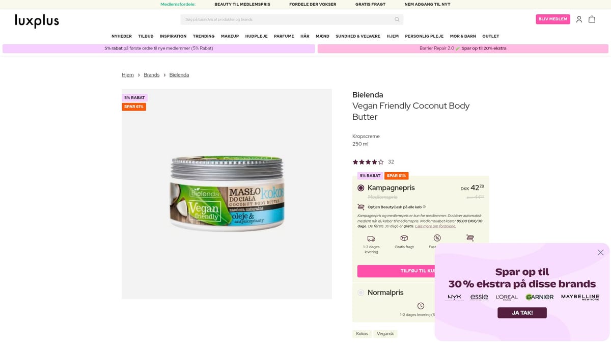 7 Fantastiske Vegan Body Butter Du Skal Prøve I 2026 - Bielenda Vegan Friendly Coconut Body Butter