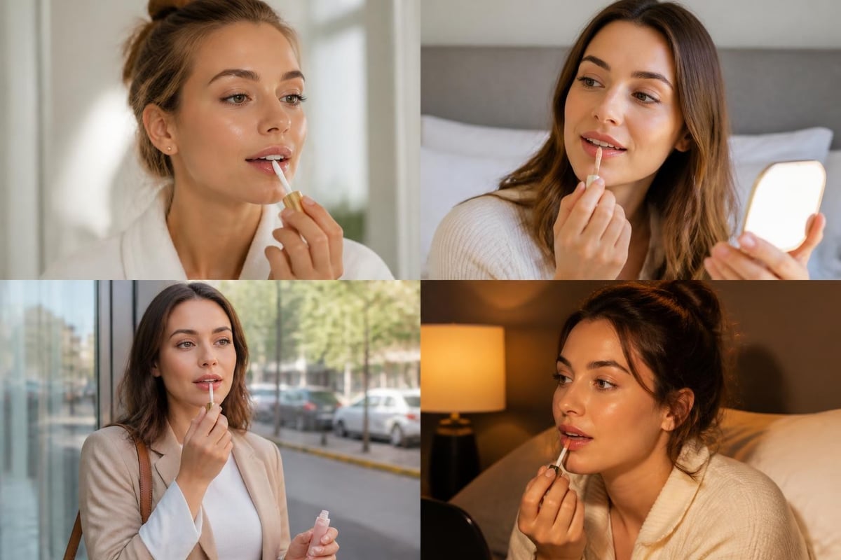 Lip oil application guide