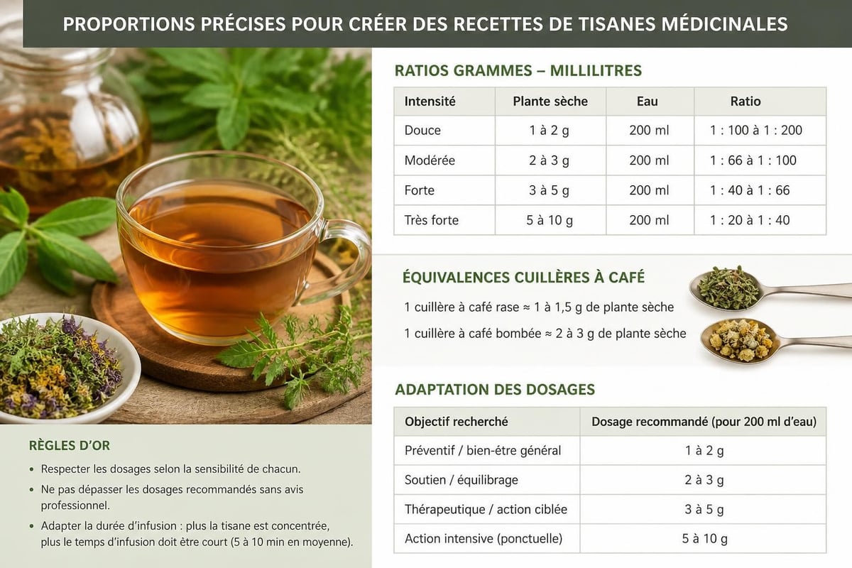 Dosage et mesure des plantes médicinales