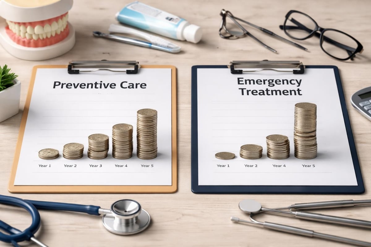 Preventive dental care cost comparison