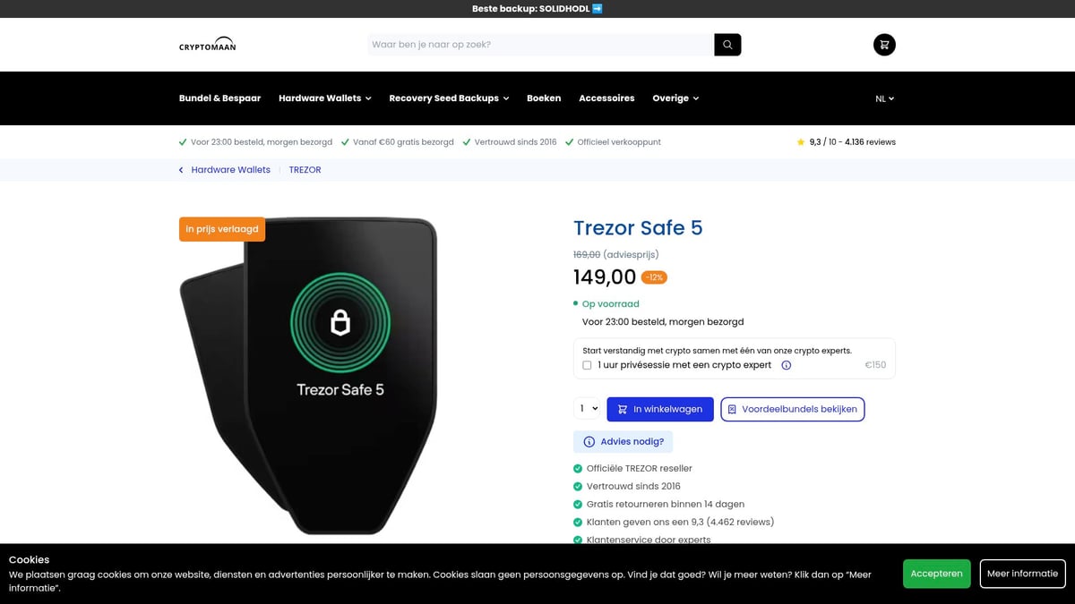 7x Beste Crypto Wallet 2026: Jouw Gids Voor Veilig Bewaren - Trezor Safe 5