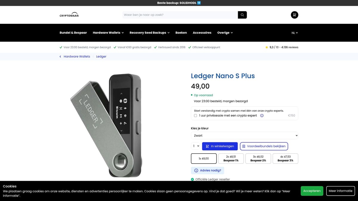 7x Beste Crypto Wallet 2026: Jouw Gids Voor Veilig Bewaren - Ledger Nano S Plus