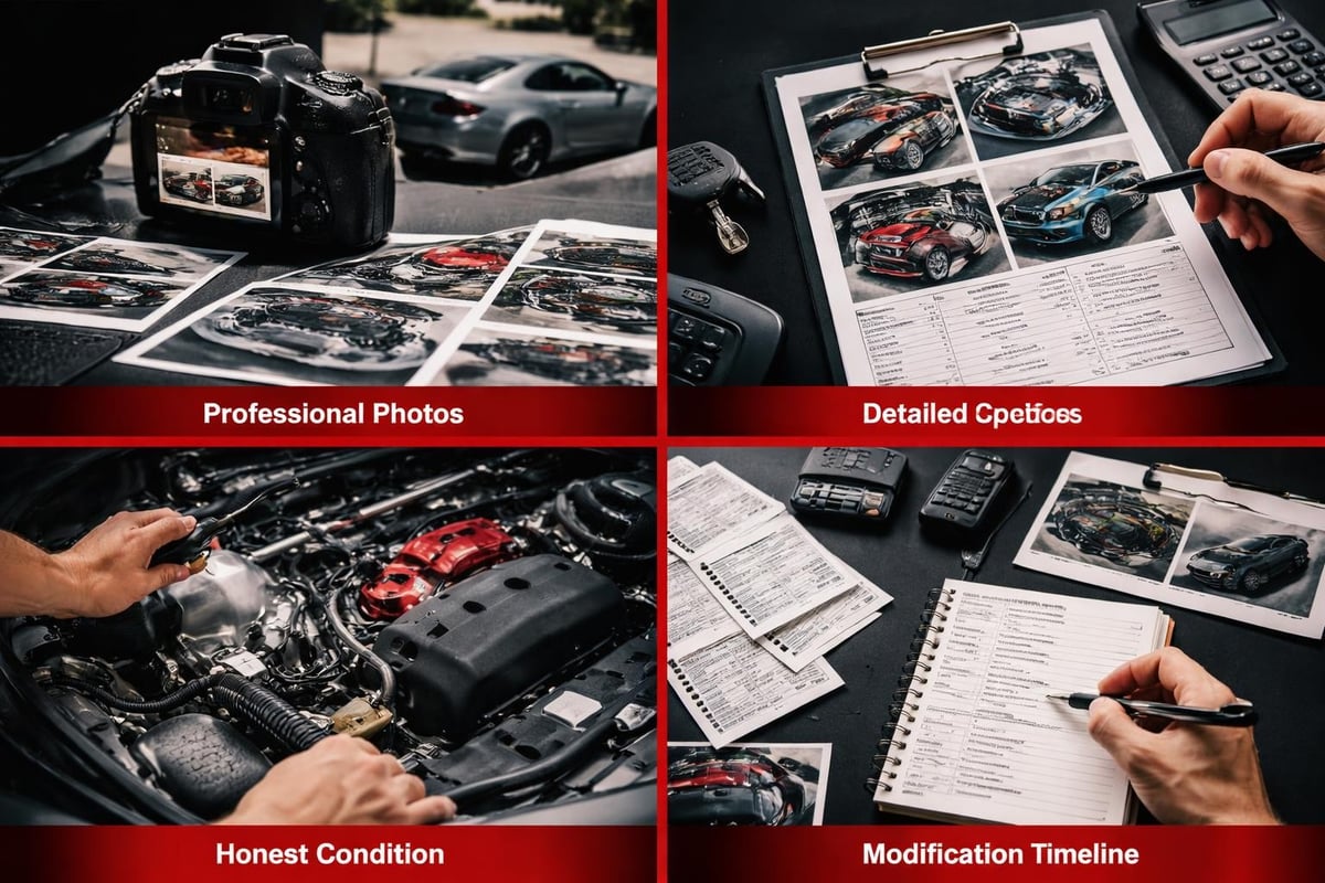 Modified car listing elements