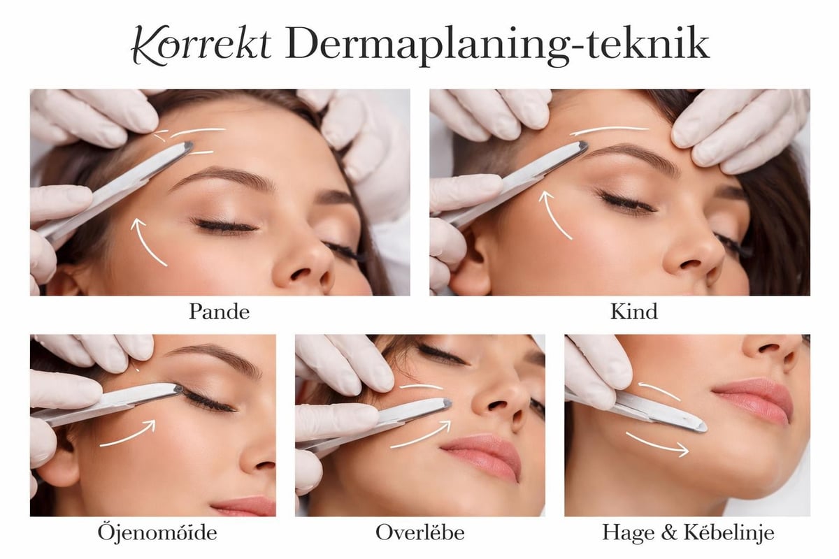 Dermaplaning teknik proces