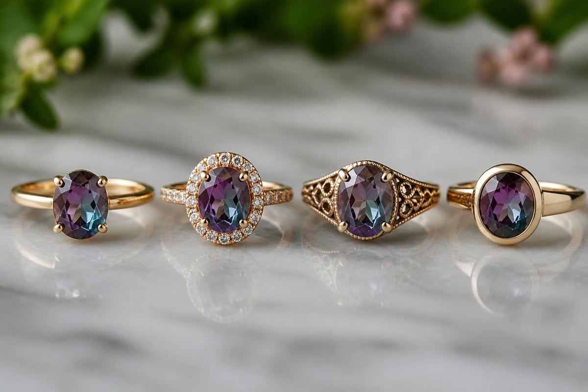 Alexandrite jewelry settings
