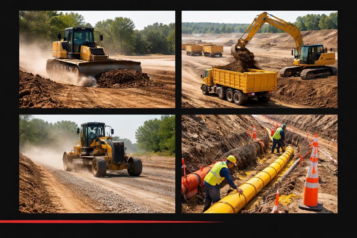 Earth works excavation process