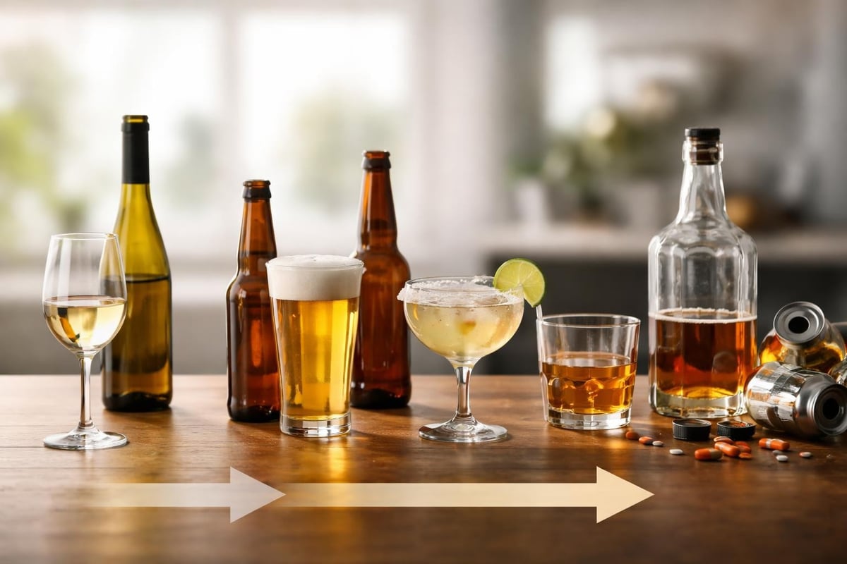 Spectrum of alcohol consumption levels